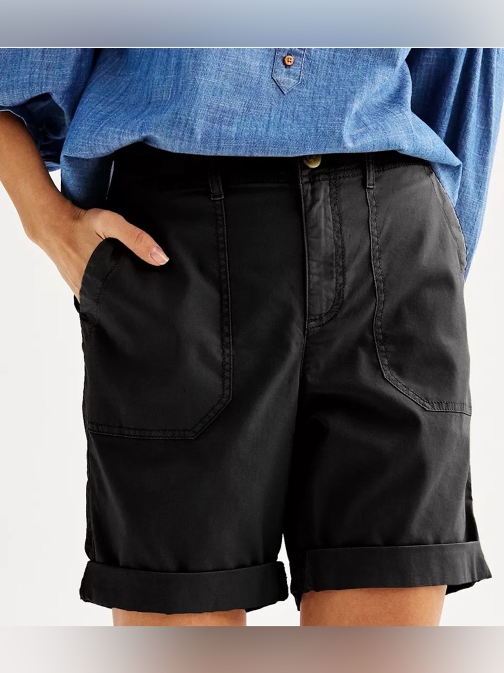 Sonoma Black Utility Bermuda Shorts XL